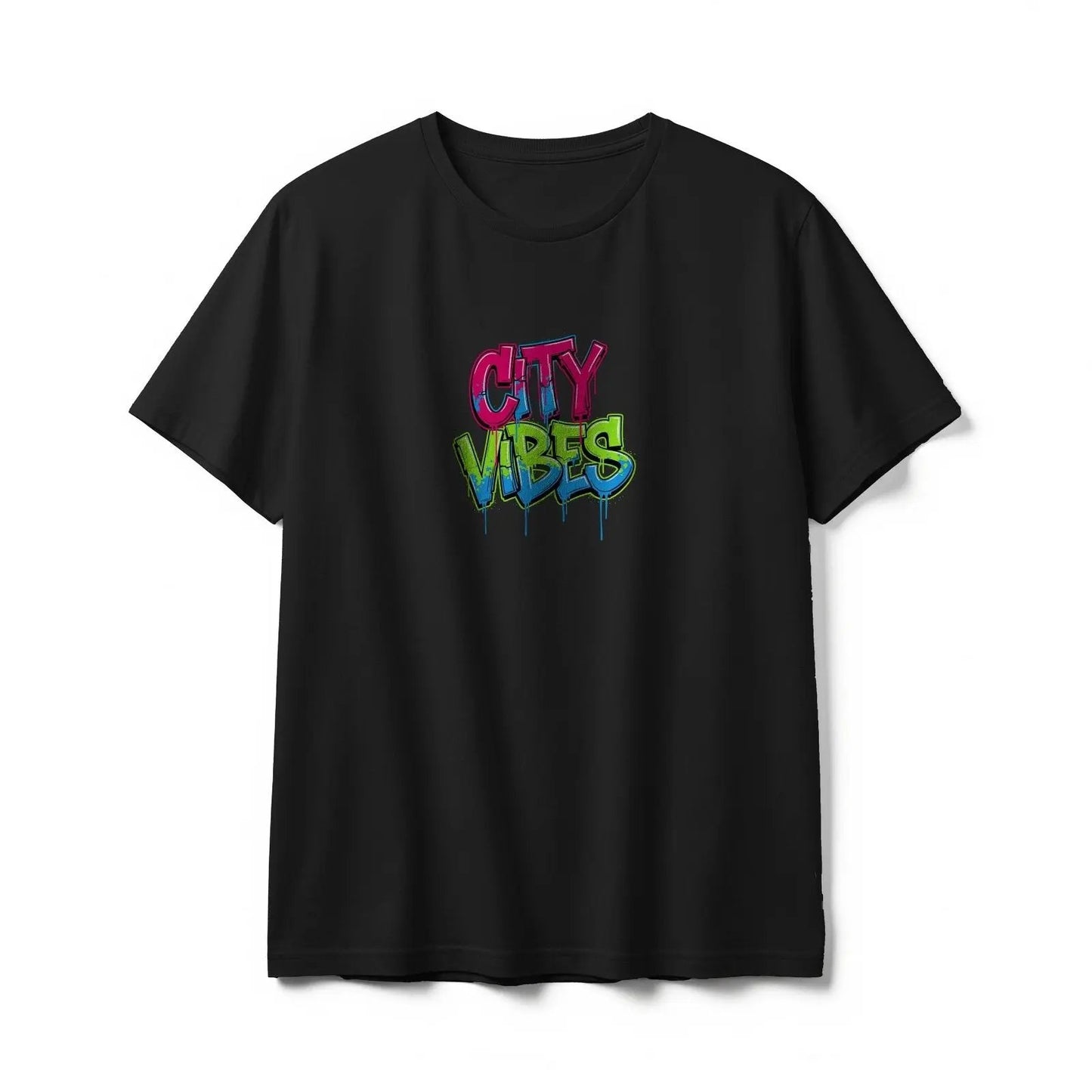 City Vibes Streetwear T-Shirt – Black Graphic Tee for Men & Women - ZHERVIA